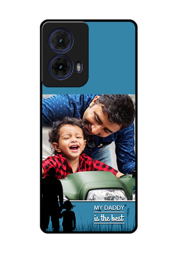 Moto G85 5G Custom Glass Phone Case - Best Dad Design