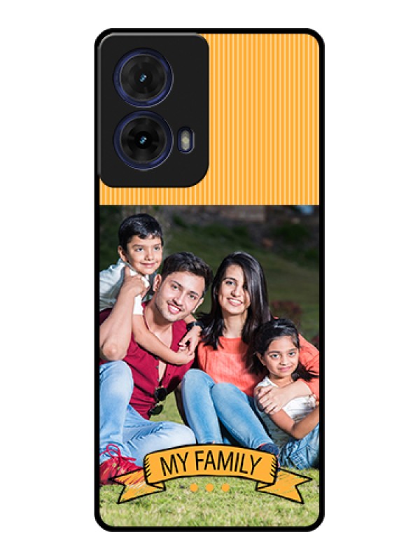 Custom Moto G85 5G Custom Glass Phone Case - My Family Design