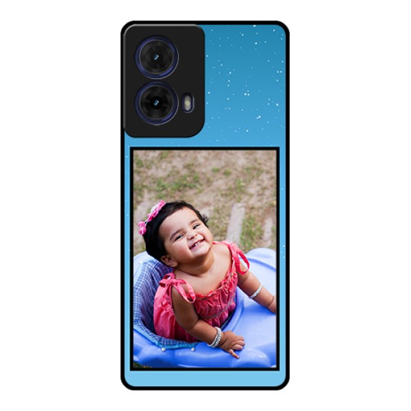 Moto G85 5G Custom Glass Phone Case - Wave Pattern Colorful Design