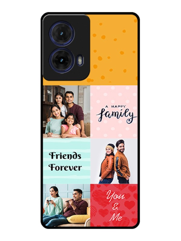 Custom Moto G85 5G Custom Glass Phone Case - Images With Quotes Design