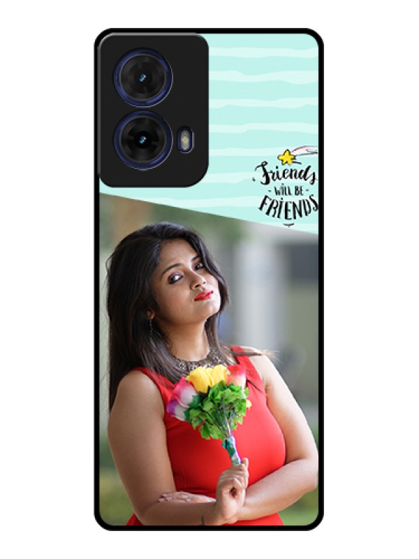 Custom Moto G85 5G Custom Glass Phone Case - Friends Picture Icon Design