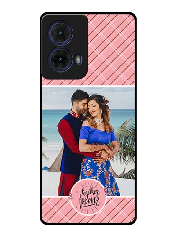 Custom Moto G85 5G Custom Glass Phone Case - Together Forever Design