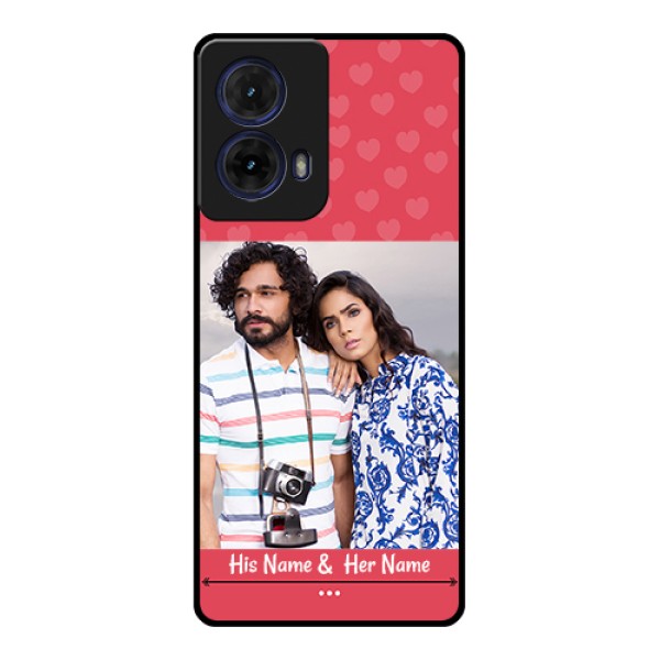 Moto G85 5G Custom Glass Phone Case - Simple Love Design