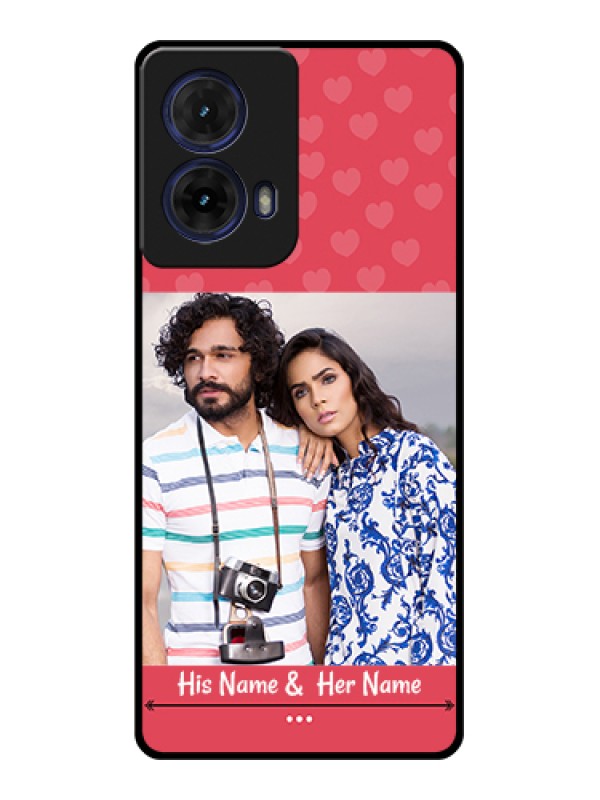 Custom Moto G85 5G Custom Glass Phone Case - Simple Love Design