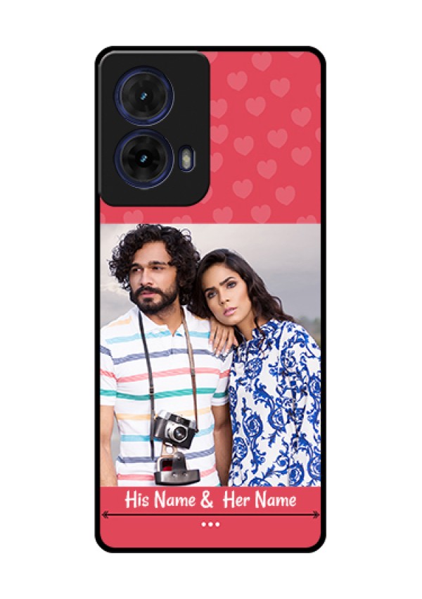 Moto G85 5G Custom Glass Phone Case - Simple Love Design