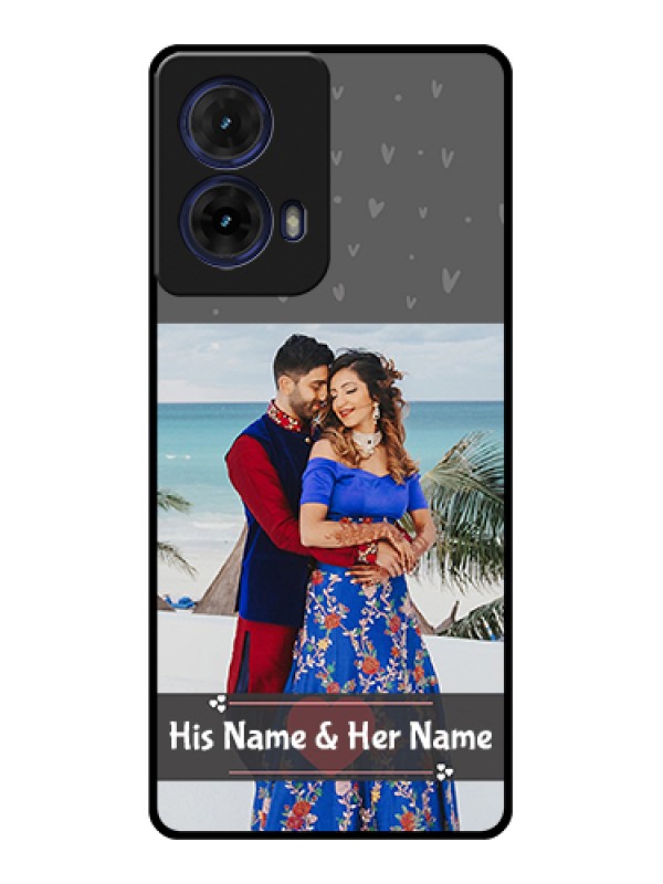Custom Moto G85 5G Custom Glass Phone Case - Buy Love Design With Photo Online