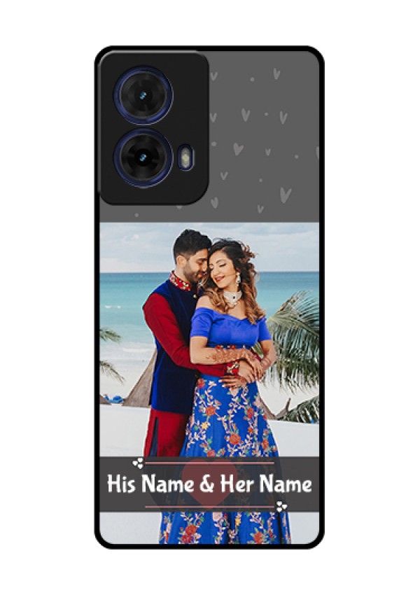 Moto G85 5G Custom Glass Phone Case - Buy Love Design With Photo Online