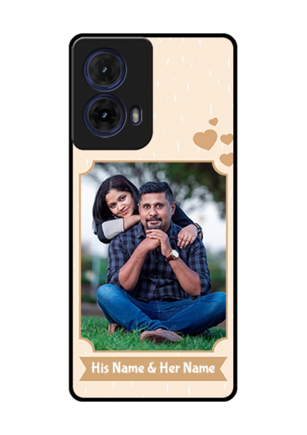 Moto G85 5G Custom Glass Phone Case - With Confetti Love Design