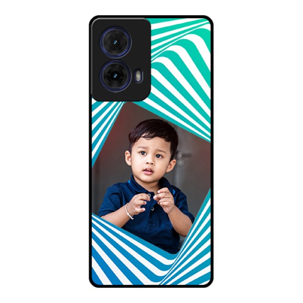 Moto G85 5G Custom Glass Phone Case - Abstract Spiral Design