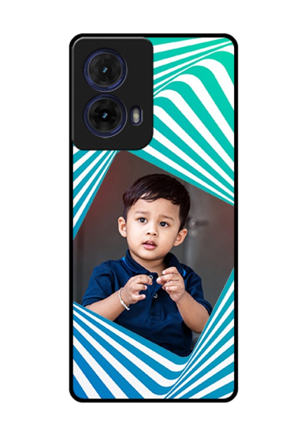 Moto G85 5G Custom Glass Phone Case - Abstract Spiral Design
