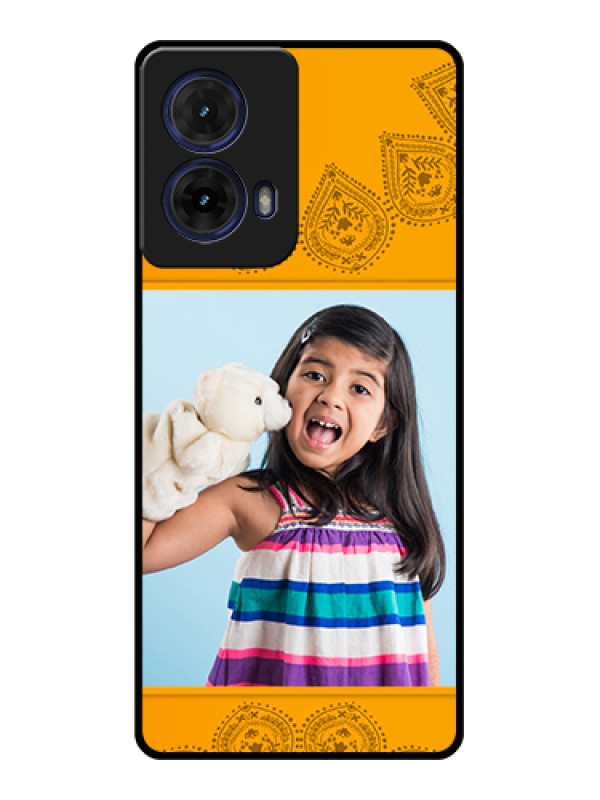 Custom Moto G85 5G Custom Glass Phone Case - Photo Wedding Design