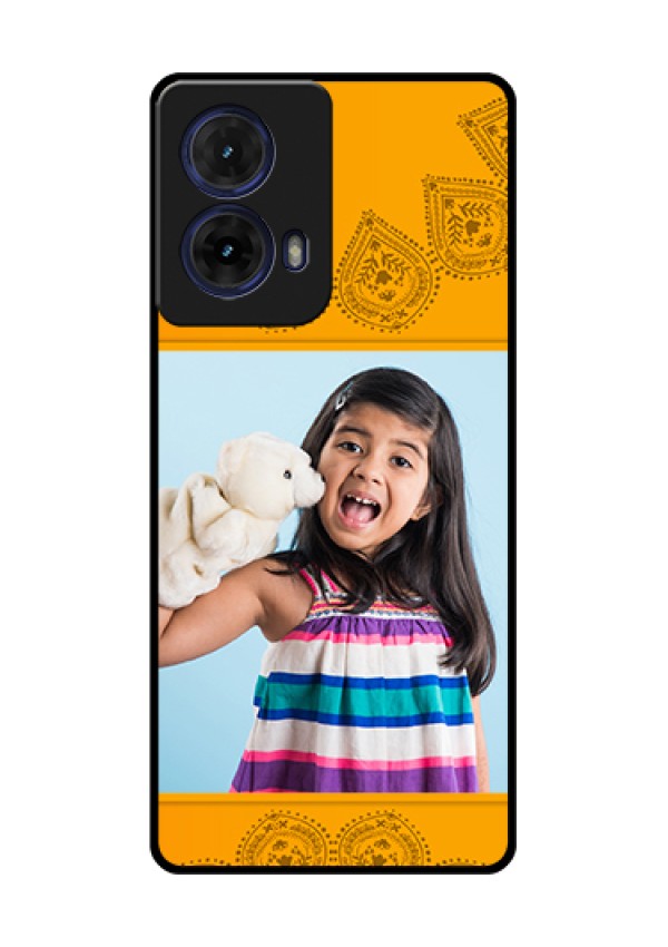 Moto G85 5G Custom Glass Phone Case - Photo Wedding Design