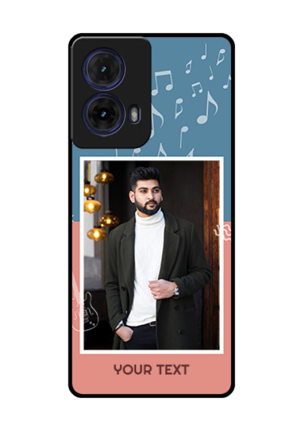 Moto G85 5G Custom Glass Phone Case - With Color Musical Note Design