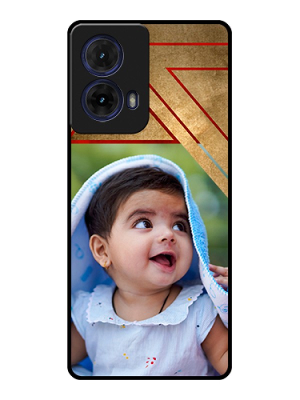 Custom Moto G85 5G Custom Glass Phone Case - Gradient Abstract Texture Design