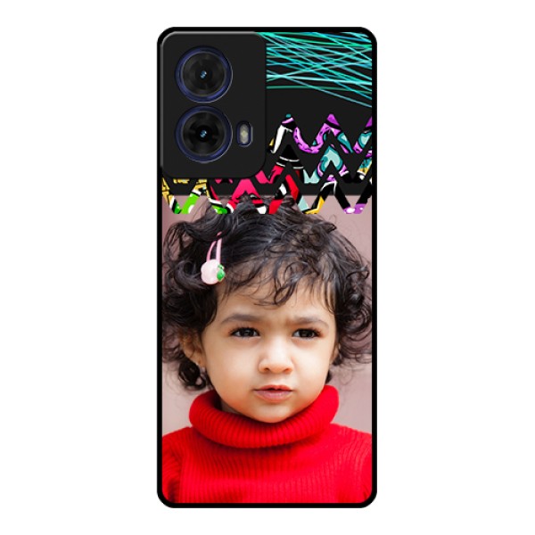 Moto G85 5G Custom Glass Phone Case - Neon Abstract Design