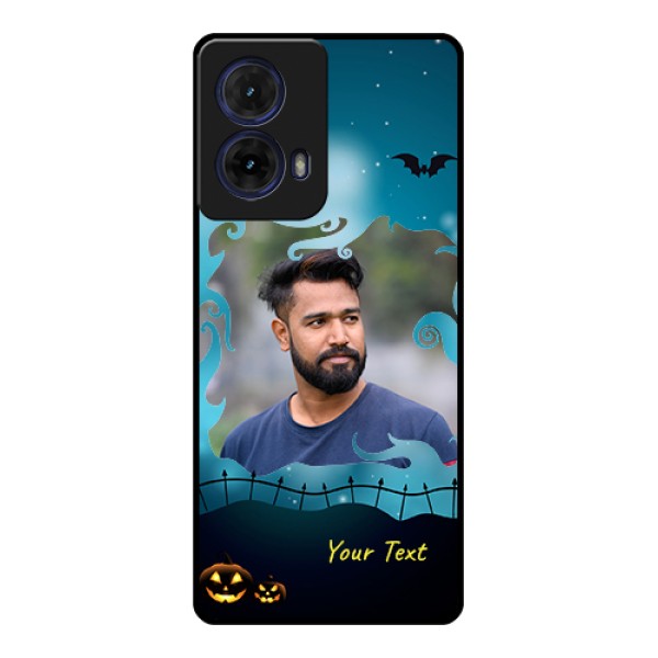 Moto G85 5G Custom Glass Phone Case - Halloween Frame Design