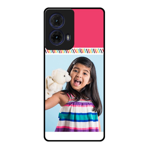 Moto G85 5G Custom Glass Phone Case - Line Art Design