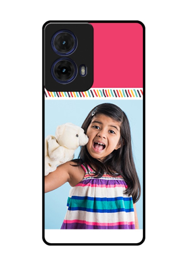 Moto G85 5G Custom Glass Phone Case - Line Art Design