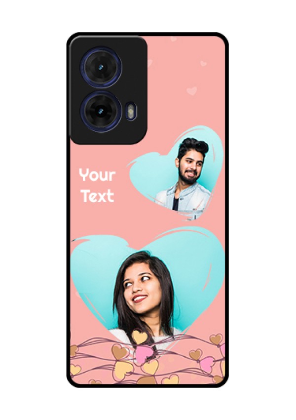 Moto G85 5G Custom Glass Phone Case - Love Doodle Design