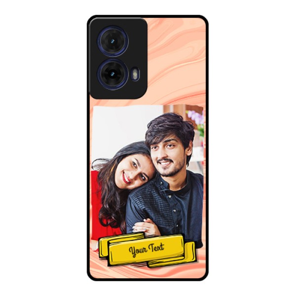 Moto G85 5G Custom Glass Phone Case - Marble Texture Design