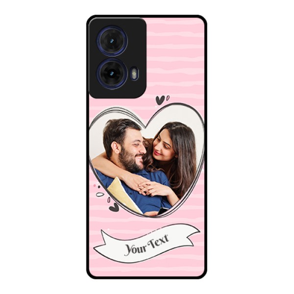 Moto G85 5G Custom Glass Phone Case - Vintage Heart Design