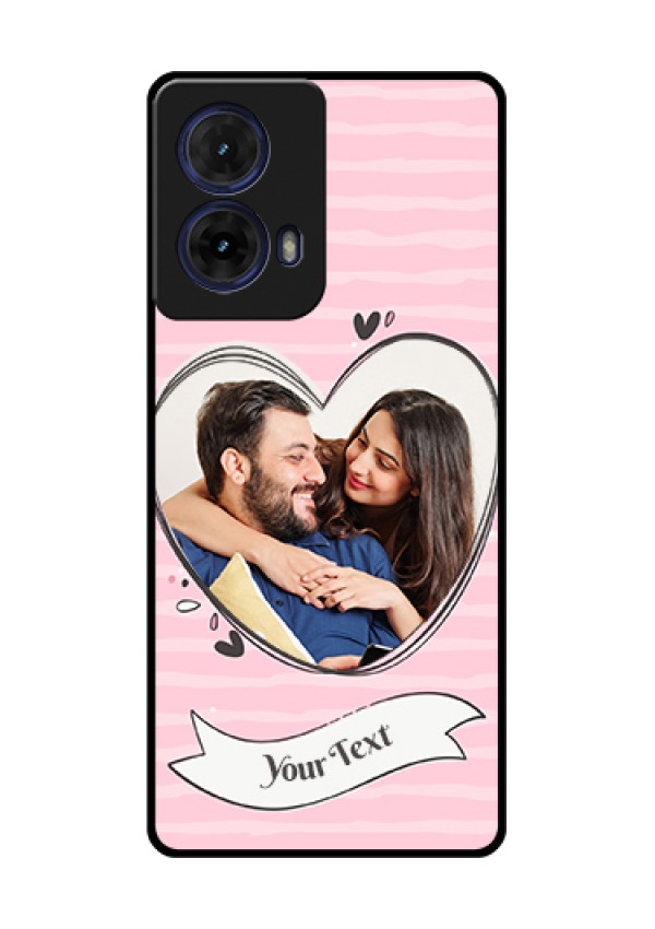 Moto G85 5G Custom Glass Phone Case - Vintage Heart Design