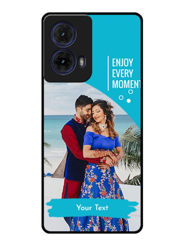 Custom Moto G85 5G Custom Glass Phone Case - Happy Moment Design