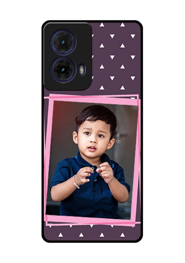 Moto G85 5G Custom Glass Phone Case - Triangle Pattern Dotted Design