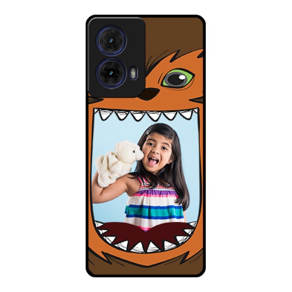 Moto G85 5G Custom Glass Phone Case - Owl Monster Back Case Design Moto G85 5G Custom Glass Phone Case - Owl Monster Back Case Design