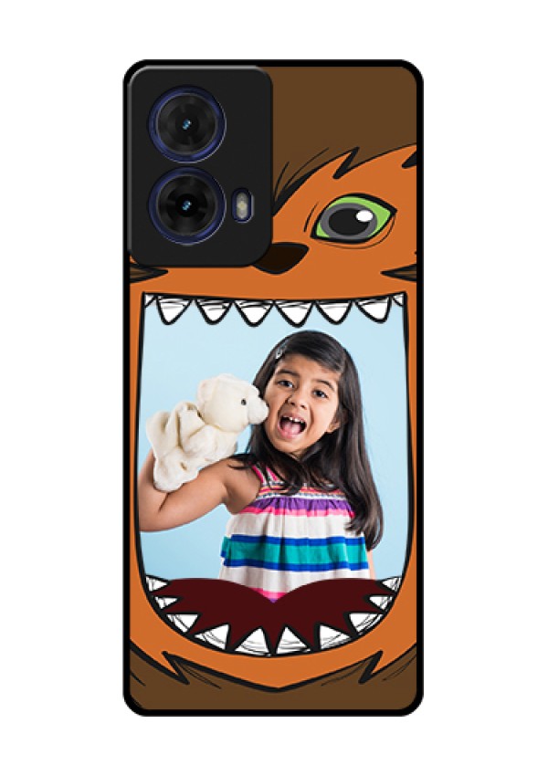 Moto G85 5G Custom Glass Phone Case - Owl Monster Back Case Design