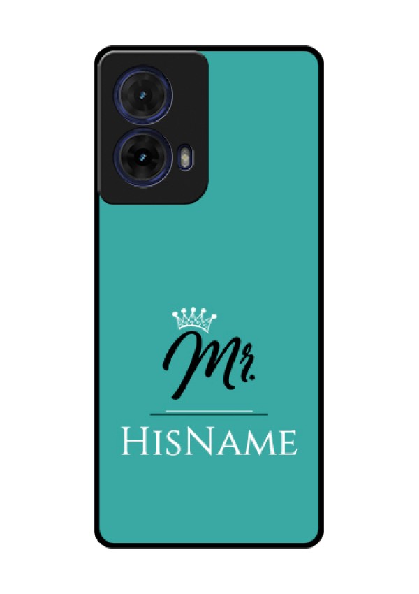 Moto G85 5G Custom Glass Phone Case - Mr With Name Design