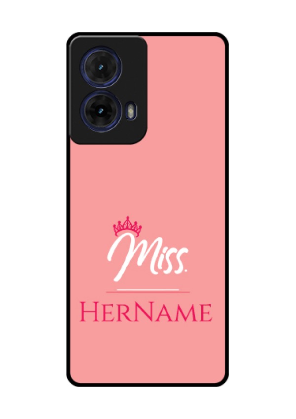 Moto G85 5G Custom Glass Phone Case - Mrs With Name Design