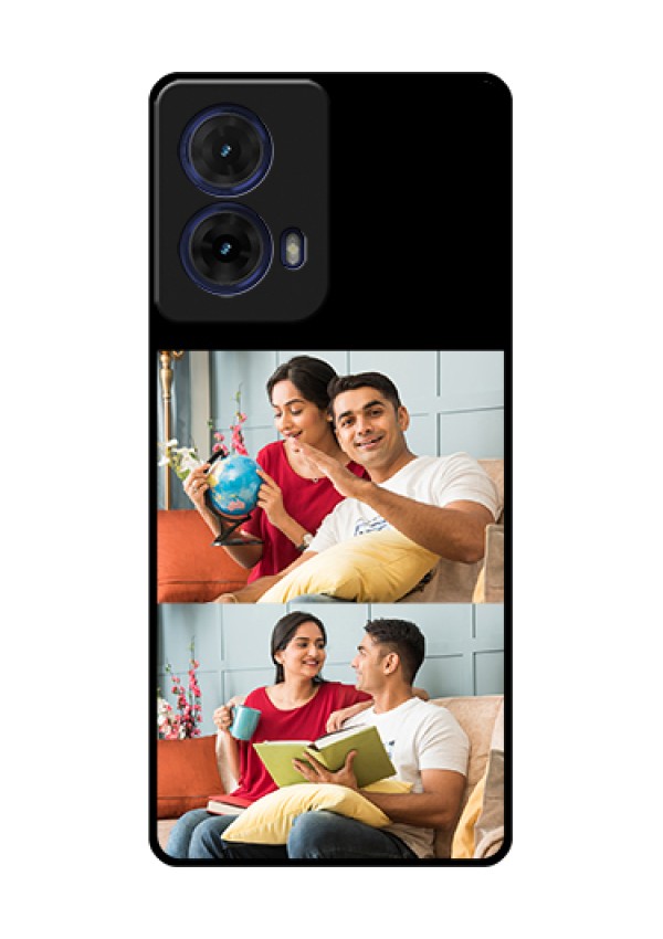 Moto G85 5G Custom Glass Phone Case - 2 Images Design
