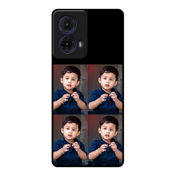Moto G85 5G Custom Glass Phone Case - 4 Image Holder Design