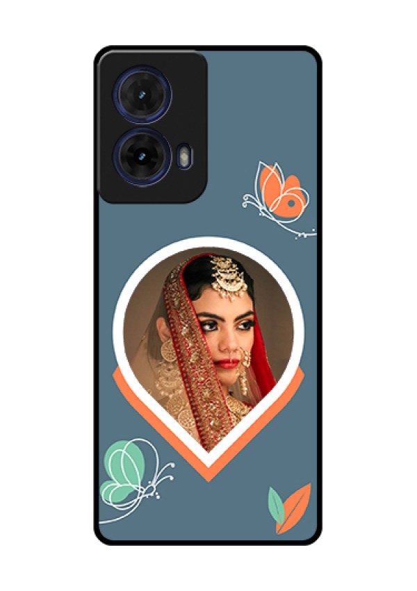 Moto G85 5G Custom Glass Phone Case - Droplet Butterflies Design