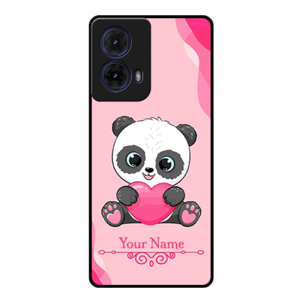 Moto G85 5G Custom Glass Phone Case - Cute Panda Design