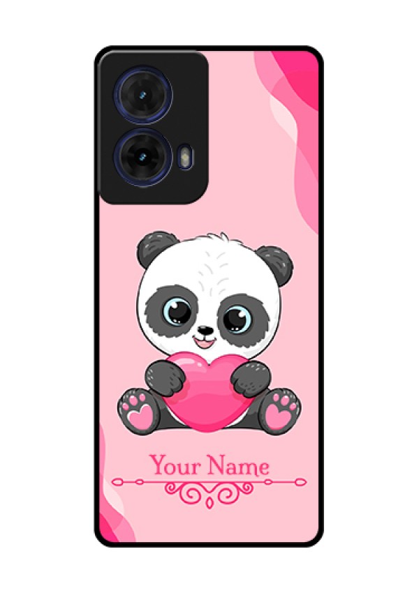 Moto G85 5G Custom Glass Phone Case - Cute Panda Design