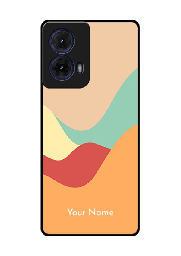 Moto G85 5G Custom Glass Phone Case - Ocean Waves Multi - Colour Design