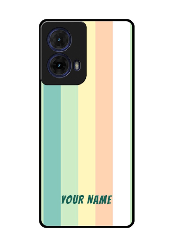 Moto G85 5G Custom Glass Phone Case - Multi - Colour Stripes Design