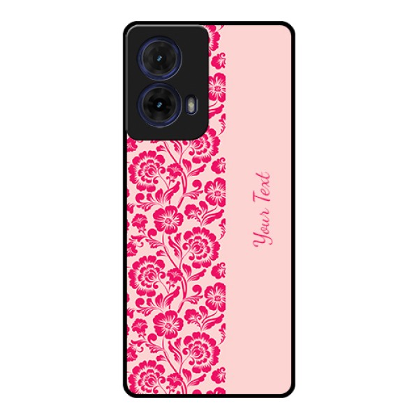 Moto G85 5G Custom Glass Phone Case - Attractive Floral Pattern Design Moto G85 5G Custom Glass Phone Case - Attractive Floral Pattern Design