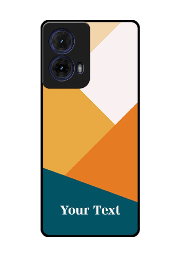 Moto G85 5G Custom Glass Phone Case - Stacked Multi - Colour Design
