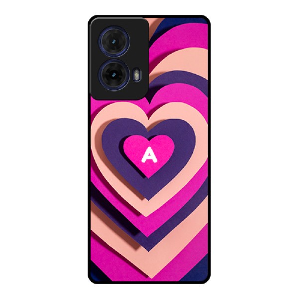 Moto G85 5G Custom Glass Phone Case - Cute Heart Pattern Design