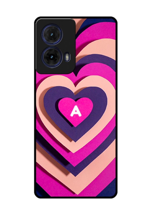 Moto G85 5G Custom Glass Phone Case - Cute Heart Pattern Design