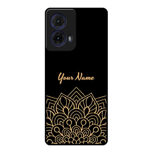 Moto G85 5G Custom Glass Phone Case - Golden Mandala Design