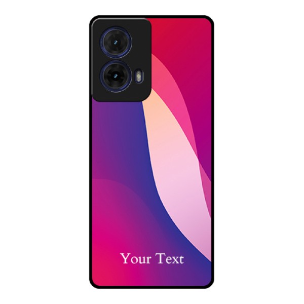 Moto G85 5G Custom Glass Phone Case - Digital Abstract Overlap Design