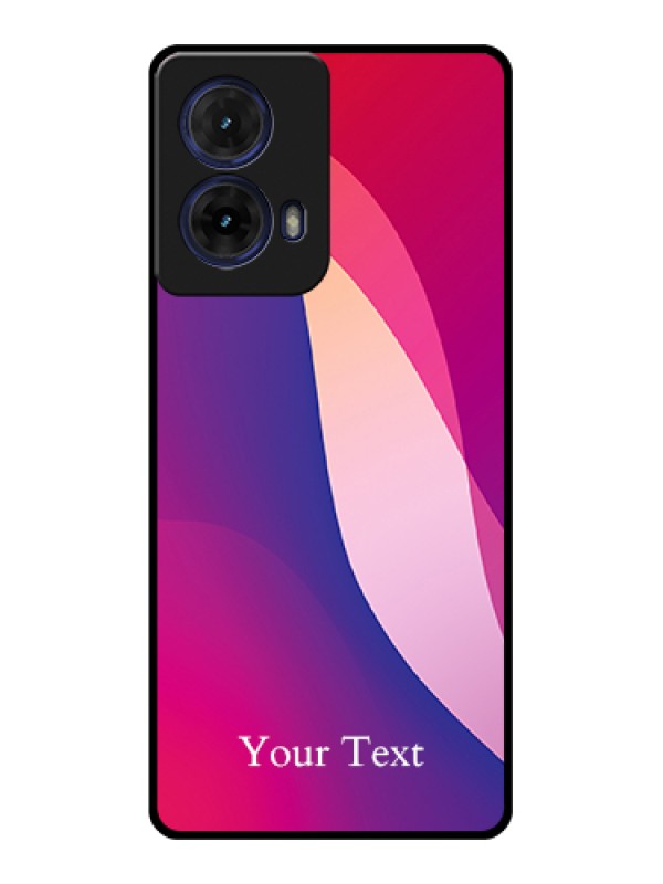Custom Moto G85 5G Custom Glass Phone Case - Digital Abstract Overlap Design
