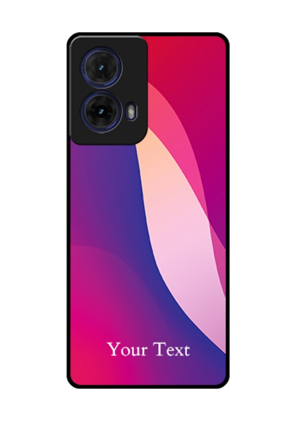 Moto G85 5G Custom Glass Phone Case - Digital Abstract Overlap Design