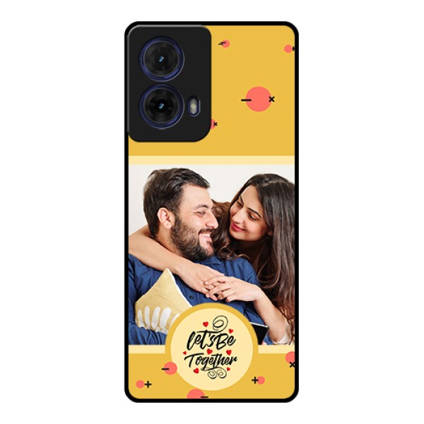 Moto G85 5G Custom Glass Phone Case - Lets Be Together Design