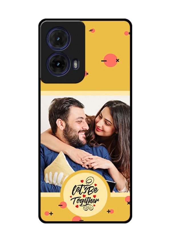Moto G85 5G Custom Glass Phone Case - Lets Be Together Design