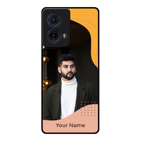 Moto G85 5G Custom Glass Phone Case - Tri - Coloured Overlay Design Moto G85 5G Custom Glass Phone Case - Tri - Coloured Overlay Design